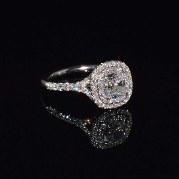 Genuine Tiffany & Co. Natural 1.30Cts Diamond Soleste Platinum Engagement Ring - Picture 10 of 13